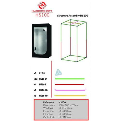Hydro Shoot HS100 (100x100x200cm) Urban Gardening Supplies
